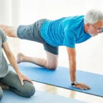 Hombre y mujer activos después de los 40