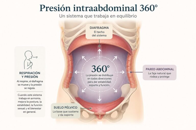 Presión intraabdominal 360° y coordinación entre diafragma, pared abdominal y suelo pélvico